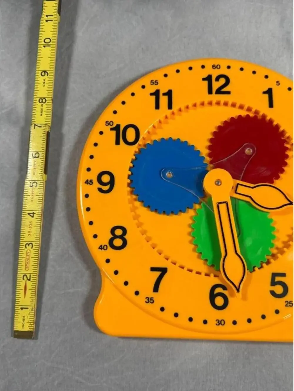 Vintage 1980s Learning Resources The Learning Clock LER 300 Gear Teaching Toy